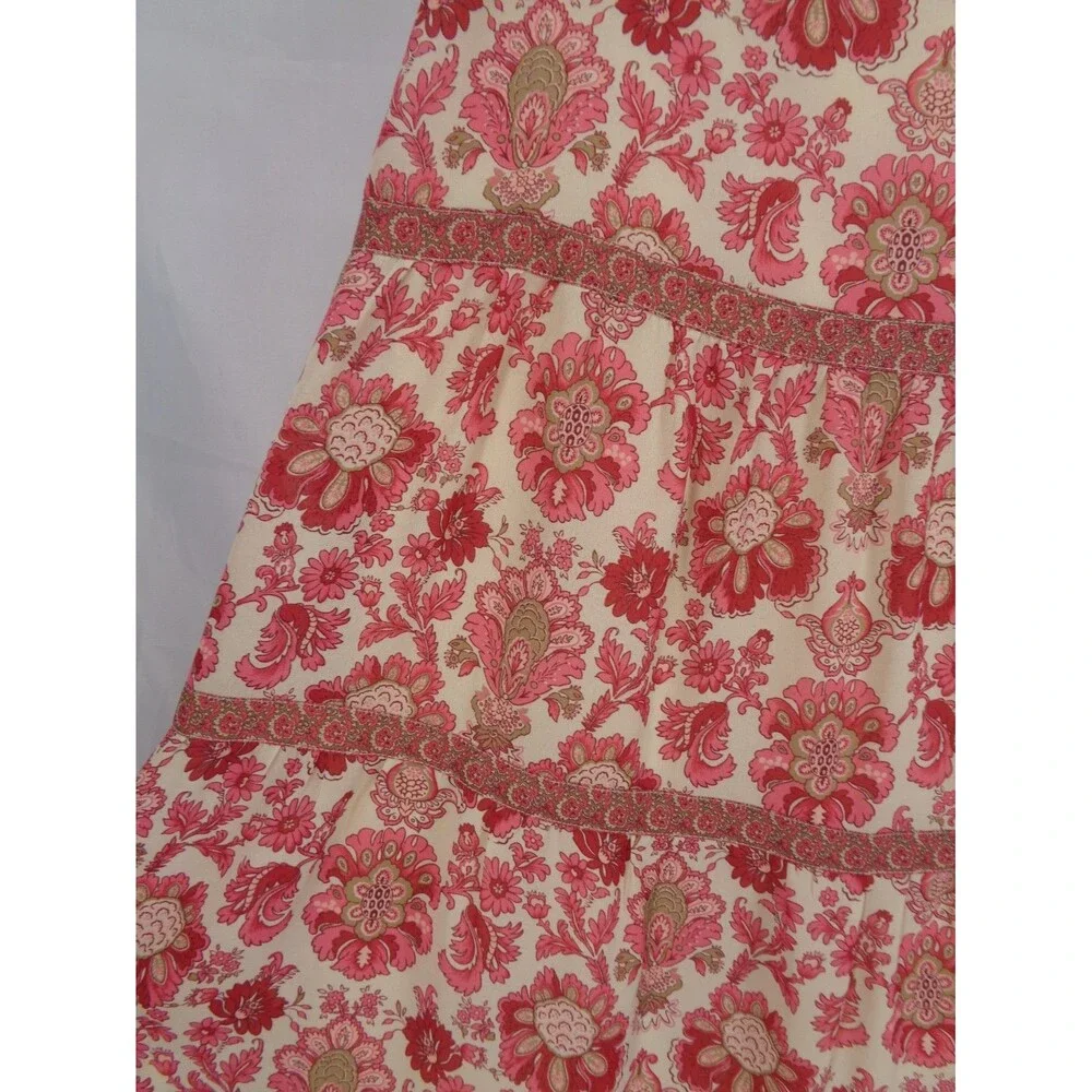 Ann Taylor Loft Vintage Chiffon Tiered Skirt Sz 4 Cottagecore Whimsical Romantic